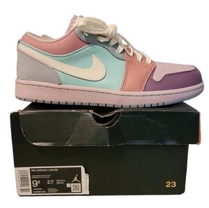 Air Jordan 1 Low SE Easter Pastel Mens 9.5 Athletic Basketball Sneakers Nike